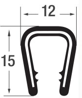 KS6-8HG perfil de protección de bordes gris claro rango de sujeción 6-8 mm medidas 12x15 mm KS6-8HG