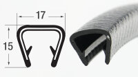 KS9-12S Kantenschutzprofil schwarz Klemmbereich 9-12 mm /...