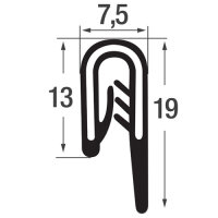 KSKL1-2S Edge Protection Profile Black Clamping Range 1-2 mm