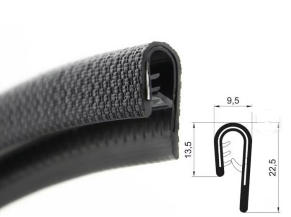 KSKL1-4S Kantenschutzprofil schwarz Klemmbereich 1-4 mm