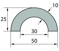 ROS1-W profil de protection de tuyaux (PU) avec surface...