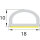 DP4 caoutchouc mousse EPDM profil D semi-rond 18x10 mm joint en caoutchouc autocollant
