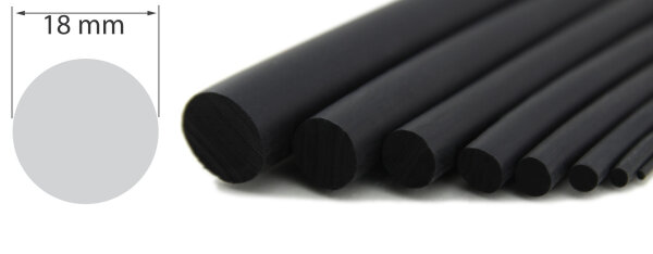 RS18-NBR Rundschnur 18 mm Rundschnüre NBR - Nitril Kautschuk, Gummi, schwarz