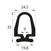 RTP1 profil de volet roulant EPDM protection des doigts...