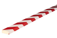 FS2-RW Profilo di protezione superfici (PU) con superficie adesiva - Rosso/Bianco - Protezione dagli urti - Profilo di avvertimento - Profilo di protezione
