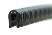 SP1-4S profil de protection de bord noir en silicone plage de serrage 1-4 mm dimensions 14,5 x 10 mm