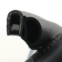 DS12 - PVC/EPDM kantbeschermingsprofiel rubber afdichting zijdelings - klembereik 1-4 mm