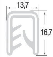SP5-7S profil de protection de bord noir en silicone...