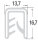 SP5-7S perfil protector de bordes negro de silicona rango de sujeción 5,0-7,0 mm medidas 13,7 x 16,7 mm