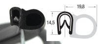 DS13 - PVC/ EPDM Kantenschutz Dichtungs Profil Gummi...