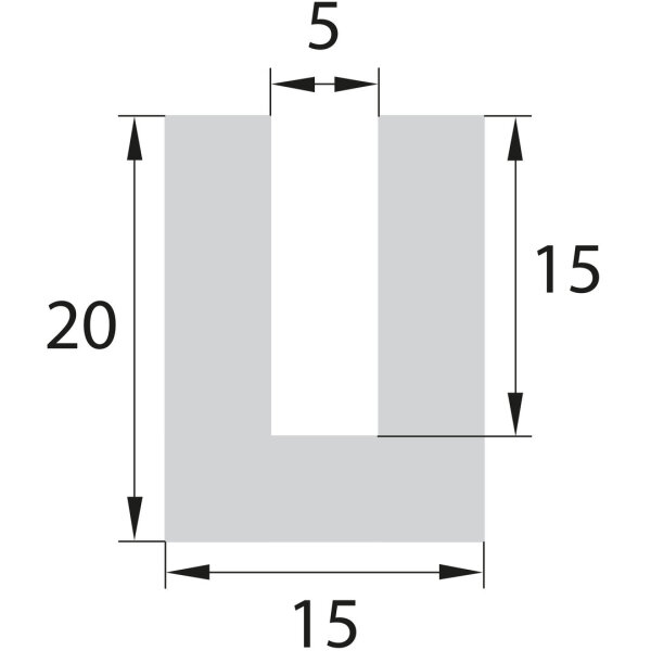 UP3 (5 Meter) Sponge rubber seal U-profile window profile seal damping profile