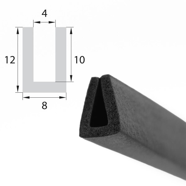 UP7 joint en caoutchouc mousse EPDM profil U profil de fenêtre profil amortisseur