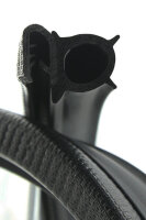 DS14 - perfil de protección de bordes PVC/EPDM junta de goma lateral - rango de sujeción 4-6 mm