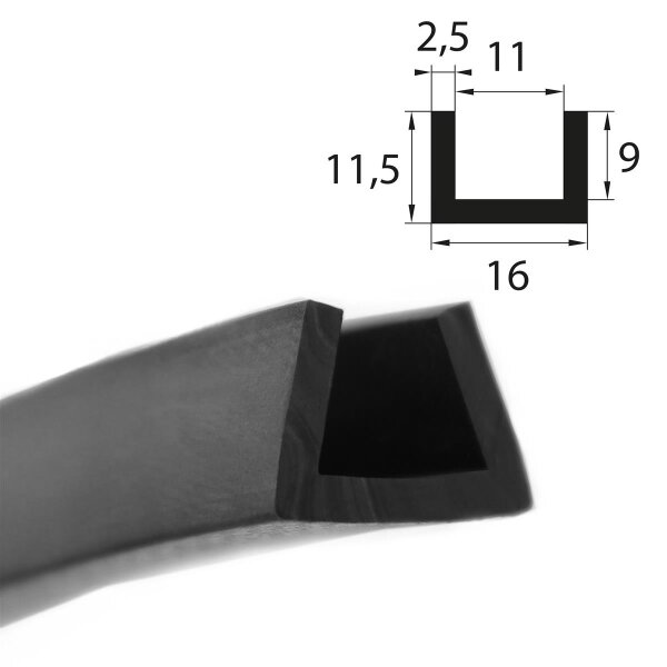 V14 perfil de encaje EPDM rango de sujeción 11 mm protector de bordes junta de goma