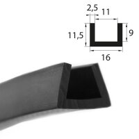 V14 EPDM glazing profile clamping range 11 mm edge...