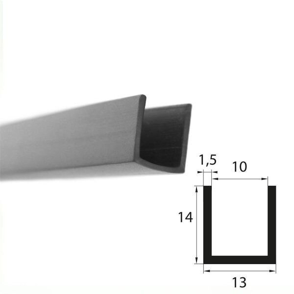 V15 TPE glazing profile clamping range 10 mm edge protection rubber seal