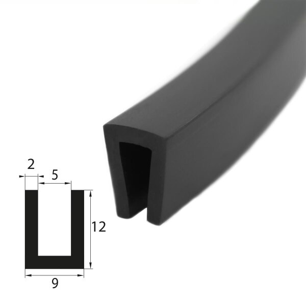 V16 profil de vitrage EPDM plage de serrage 5 mm protection de bord joint caoutchouc