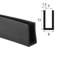 V17 EPDM glazing profile clamping range 5 mm edge...