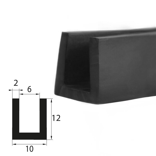 V18 perfil de encaje EPDM rango de sujeción 6 mm protector de bordes junta de goma