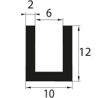 V18 perfil de encaje EPDM rango de sujeción 6 mm protector de bordes junta de goma