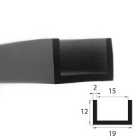 V23 glazing profile 15 mm glazing range edge protection...