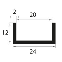 V24 retaining profile clamping range 20 mm edge...