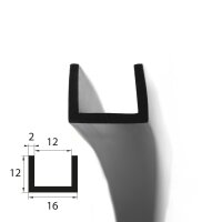 V25 glazing profile 12 mm glazing range edge protection...