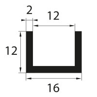 V25 glazing profile 12 mm glazing range edge protection...