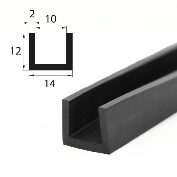 V26 retaining profile clamping range 10 mm edge protection EPDM rubber profile rubber seal