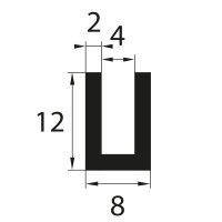 V27 glazing profile 4 mm glazing range edge protection...