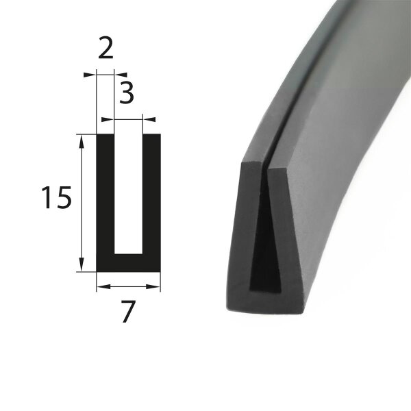 V29 profil de maintien plage d’insertion 3 mm protection de bord caoutchouc EPDM joint