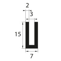 V29 glazing profile 3 mm glazing range edge protection...