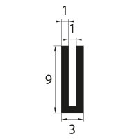V30 glazing profile 1 mm glazing range edge protection...
