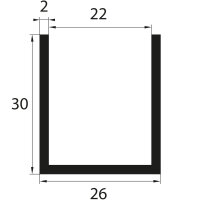 V31 retaining profile clamping range 22 mm edge...
