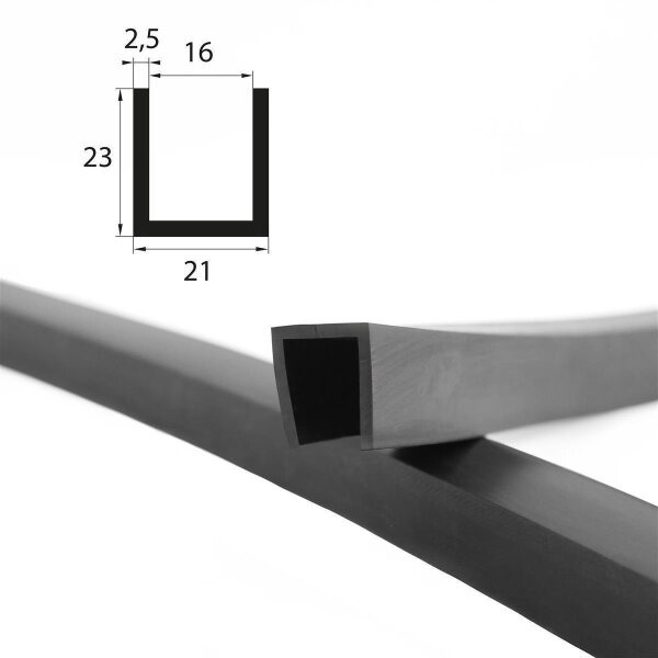 V32 perfil de encaje rango de alojamiento 16 mm protección de bordes caucho EPDM junta