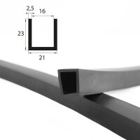 V32 glazing profile 16 mm glazing range edge protection...