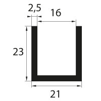 V32 glazing profile 16 mm glazing range edge protection...