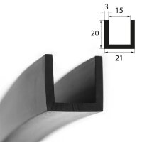 V33 retaining profile clamping range 15 mm edge...