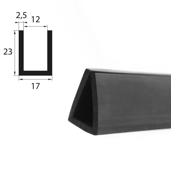 Profil de retenue V35 plage de serrage 12 mm protection de bord Profil en caoutchouc EPDM Joint en caoutchouc