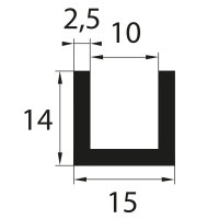 V36 glazing profile 10 mm glazing range edge protection...