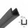 V36 perfil de encaje rango de alojamiento 10 mm protección de bordes caucho EPDM junta