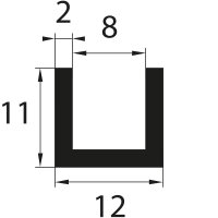 V37 retaining profile clamping range 8 mm edge protection...