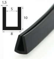 V4 Kantenschutz EPDM Gummiprofil Fassungsprofil...