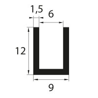 V40 retaining profile clamping range 6 mm edge protection...