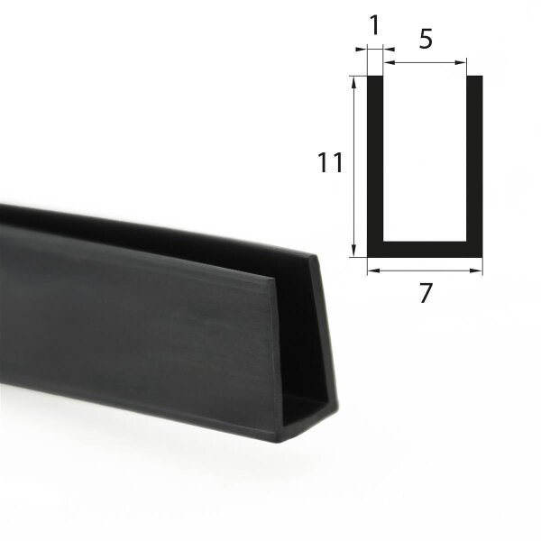 V41 profil de maintien plage d’insertion 5 mm protection de bord caoutchouc EPDM joint