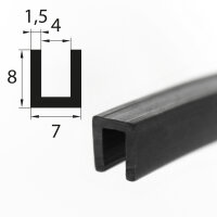V43 Fassungsprofil Fassungsbereich 4 mm Kantenschutz EPDM...