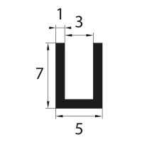 V47 glazing profile 3 mm glazing range edge protection...