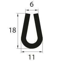 V49 glazing profile 6 mm glazing range edge protection...