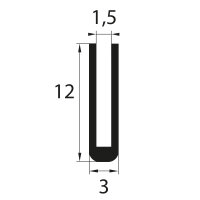 V50 glazing profile 1.5 mm glazing range edge protection...
