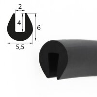 V56 glazing profile 2 mm glazing range edge protection...